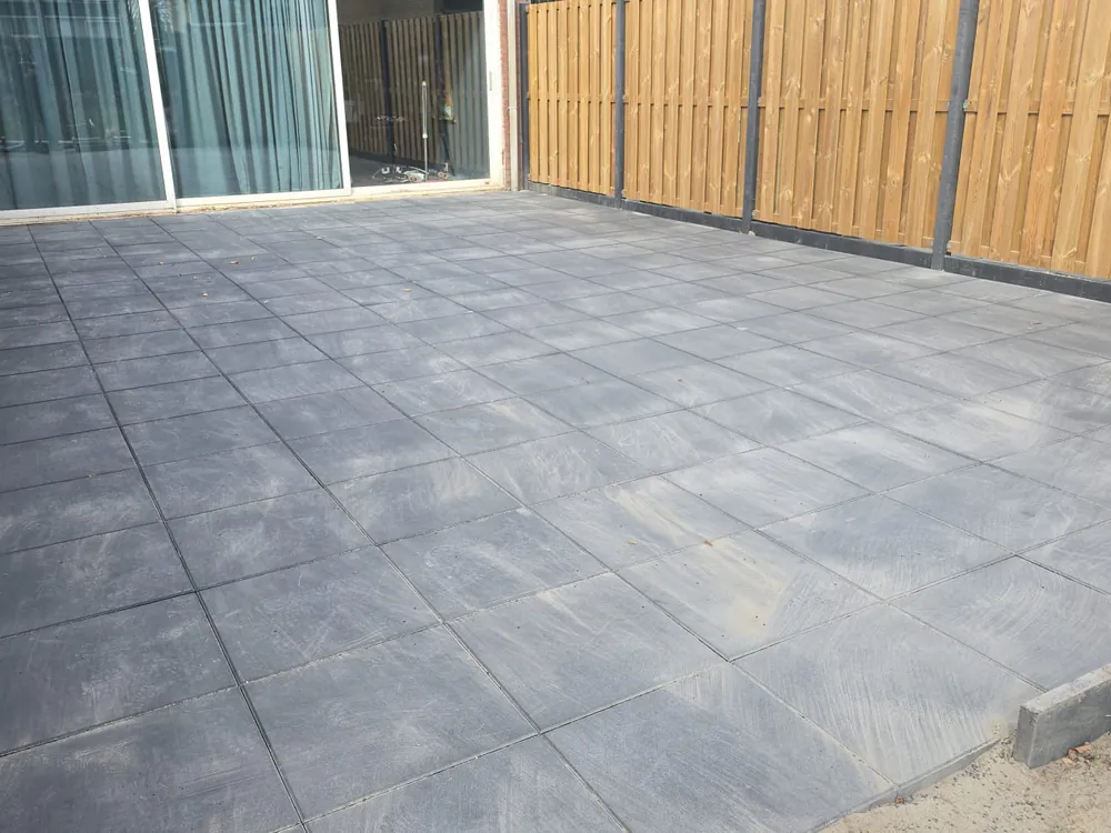 Tuin na de bestrating